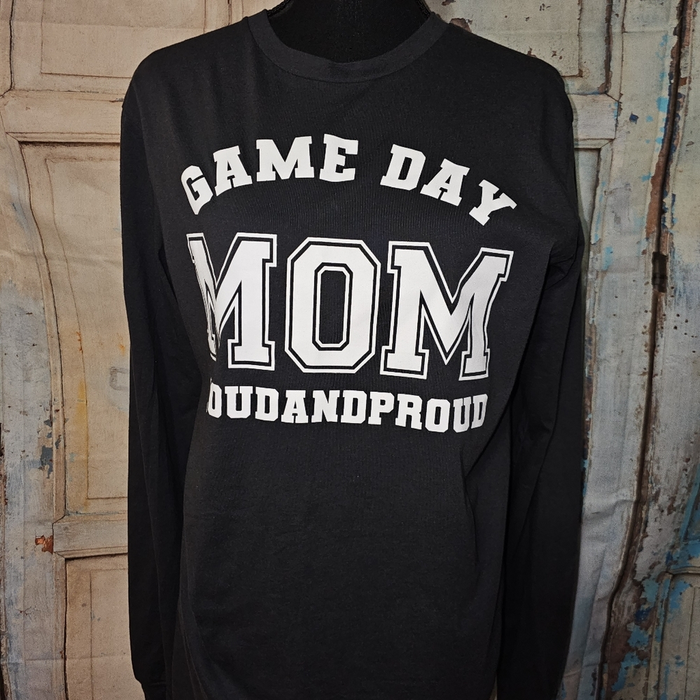Longsleeve - Bella Canvas - Game Day Mom - Large - Black